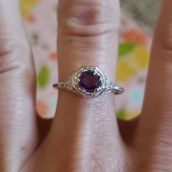 SOLD | 0.76ctw Genuine Amethyst Filigree - Picture 7 of 8